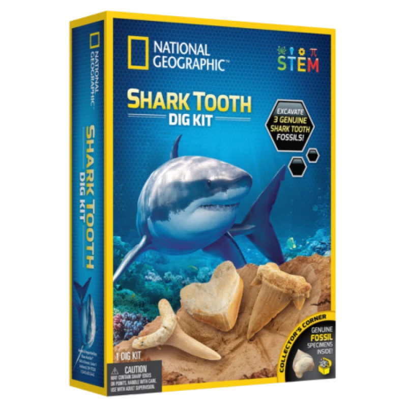 Image of National Geographic Shark Tooth Dig Kit NAT-JM80560M