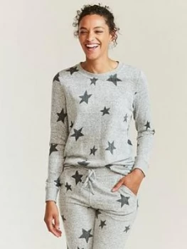 Image of Fatface Weston Star Crew Top - Grey