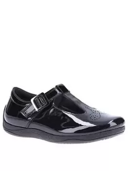 Image of Hush Puppies Eliza Junior Patent School Shoes - Black, Size 10 Younger