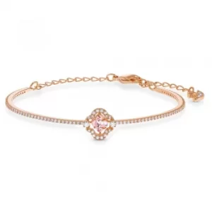 Image of Swarovski Sparkling Dance Rose Gold Tone Pink and White Crystal...