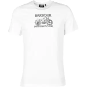 Image of Barbour International Lens Graphic-Print T-Shirt - White