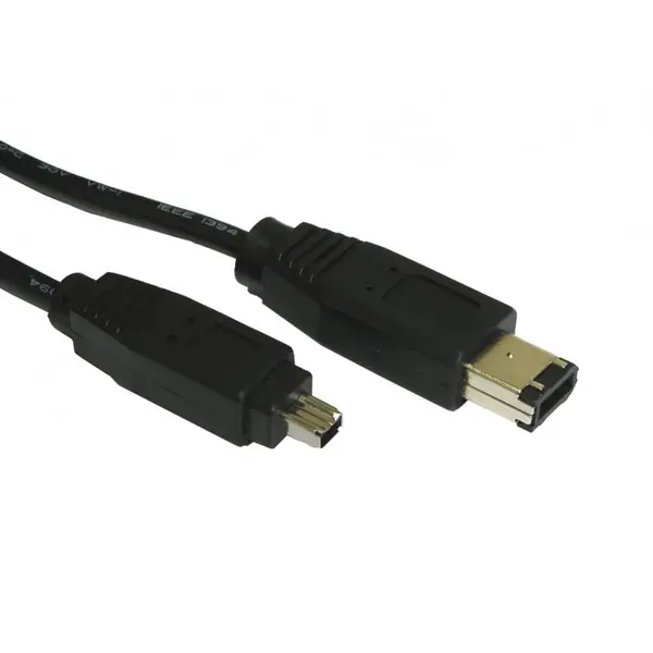 Image of Cables Direct 2m 6-Pin Male to 4-Pin Male Firewire Cable
