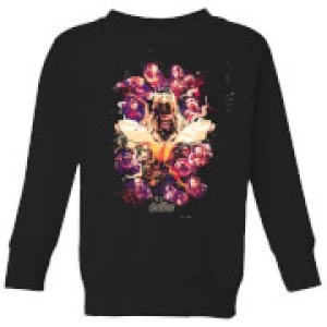 Image of Avengers Endgame Splatter Kids Sweatshirt - Black - 7-8 Years