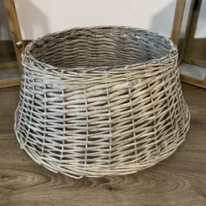 Image of 40/58cm Deluxe Wicker Willow Christmas Tree Skirt - Medium Natural - Samuel Alexander