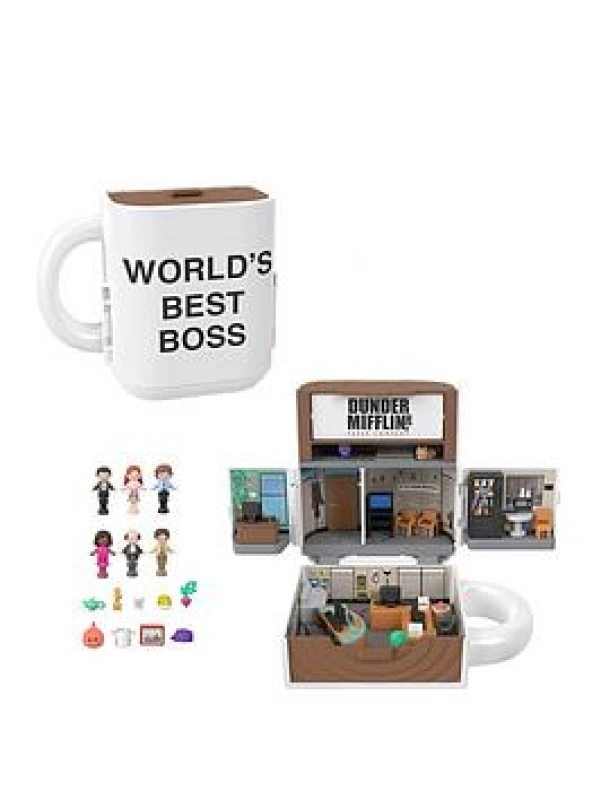 Image of Polly Pocket The Office Compact Playset 6 Character Dolls And 9 Accessories One Colour WDVGP Unisex