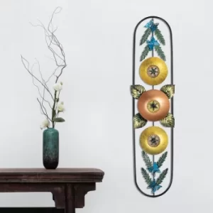 Image of Flower 2 Multicolor Decorative Metal Wall Accessory