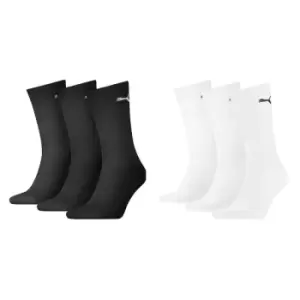 Image of Puma Sport Lightweight Crew Sock (3 Pair) White UK Size 2.5-5