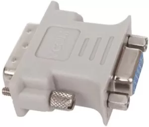 Image of VCOM DVI-I (M) to VGA (F) Grey Retail Packaged Converter Adapter