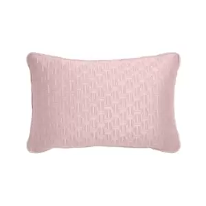 Image of Ted Baker T Quilted Cushion 60cm x 40cm, Soft Pink