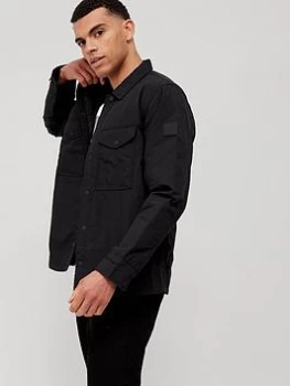 Image of BOSS Lowarm Overshirt - Black, Size L, Men