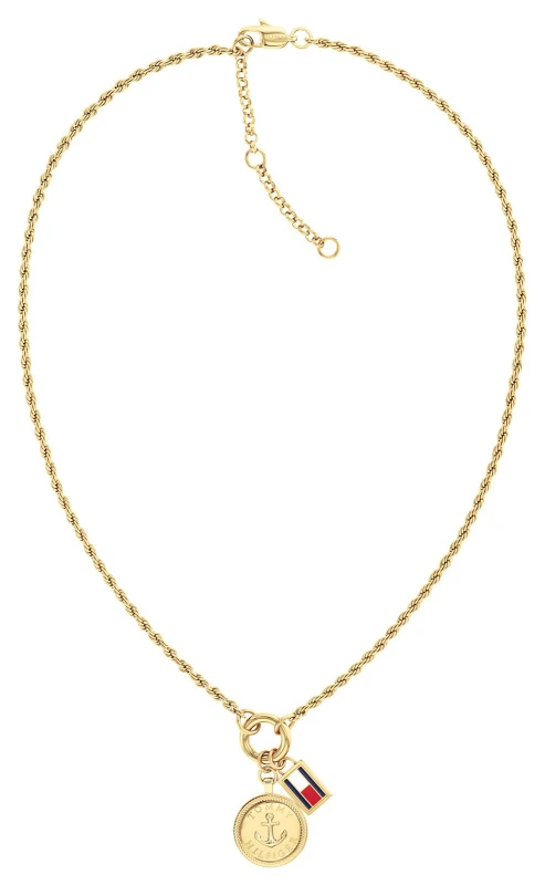 Image of Tommy Hilfiger 2781029 Nautical Charm Gold-Tone Necklace Jewellery