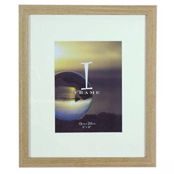Image of 6" x 8" - iFrame Light Oak Wood Finish Frame with Mount