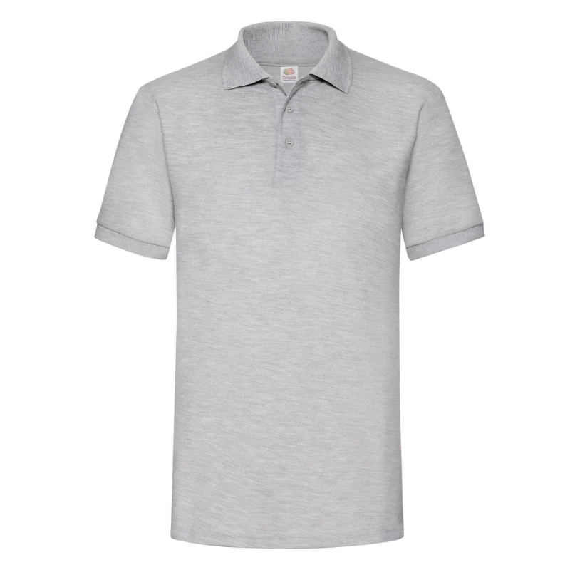 Image of Fruit Of The Loom Fruit of the Loom Men 65 35 Heavyweight Polo Shirt in Grey Size: Small Grey S Male 5063527031785