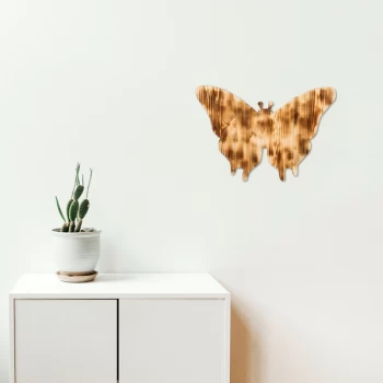 Image of Butterfly - Walnut Walnut Decorative Wooden Wall Accessory