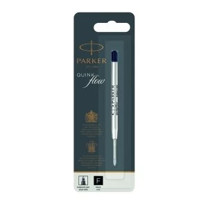 Image of Parker Quink Ballpoint Pen Refill Fine Black Blister Pack of 12 1950