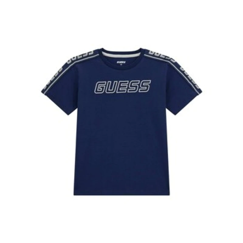 Image of Guess T SHIRT MINIME boys's Children's T shirt in Marine