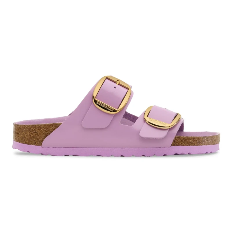 Image of Birkenstock Natural patent leather sandals For Her Birkenstock Arizona Violet Female 38 Etroit