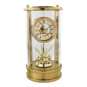 Image of Gold Mantel Clock with Skeleton Movement