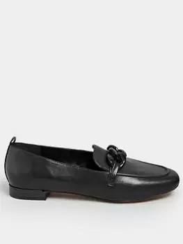 Image of Yours Wide Fit Chain Loafer Black, Size 5E, Women
