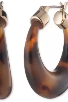 Image of Ladies Lauren Ralph Lauren PE 27MM HOOP- GLD/TORTOISE Earrings 14G00394