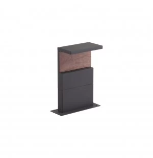 Image of Post Lamp, 13W LED, 3000K, 850lm, IP54, Anthracite, Walnut