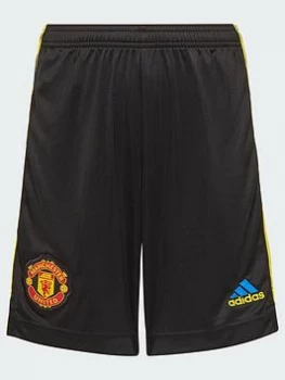 Image of adidas Manchester United Junior 22/23 3rd Short - Black, Size 13-14 Years