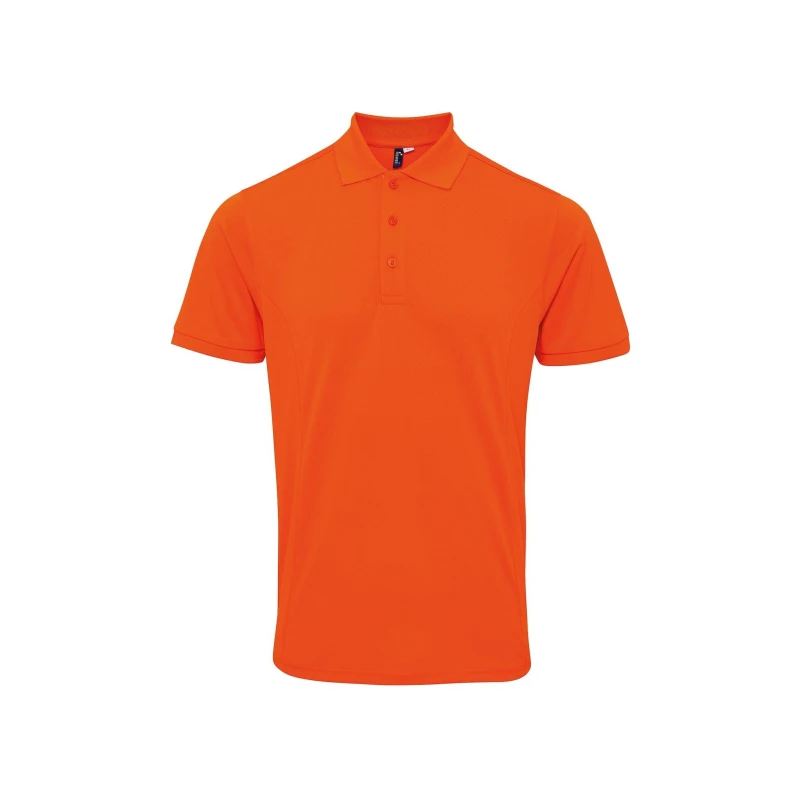 Image of Premier Premier Men Coolchecker Plus Pique Polo With CoolPlus in Orange Size: Small Orange S Male 5057819682854