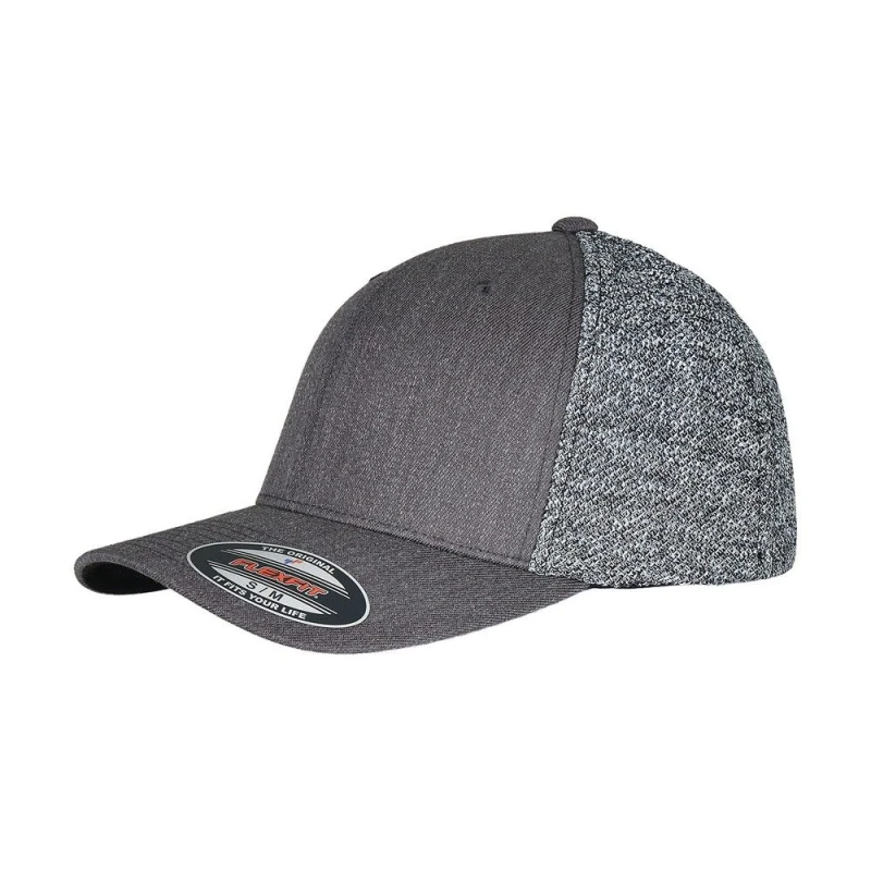 Image of Flexfit Flexfit Men Melange Trucker Cap in Black One Size Male 5063300285039