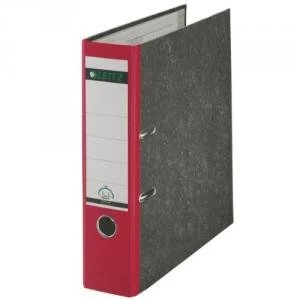 Image of Leitz Paper-on-Board Lever Arch File A4 80mm Red Pack 10 20283ES