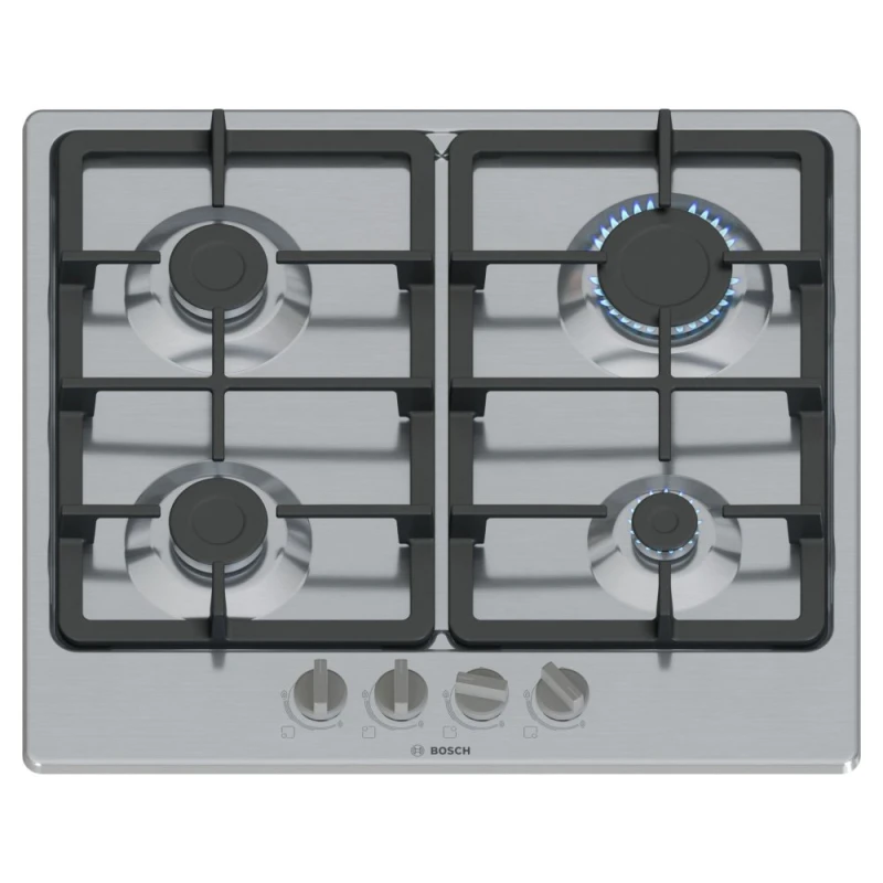 Image of Bosch Series 4 PGP6B5K90 58cm Gas Hob - Stainless Steel
