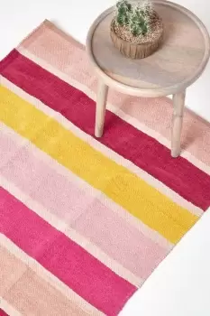 Image of Cotton Chenille Striped Rug