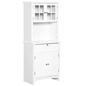Image of HOMCOM Storage Cabinet 835-343 1640 x 686 x 400 mm White