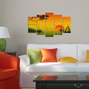 Image of 5PMX-095 Multicolor Decorative MDF Painting (5 Pieces)