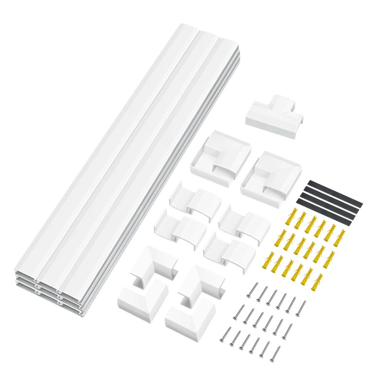 Image of LogiLink Cable channel set. wall installation. 67pcs. white