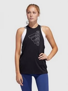 Image of adidas Tech Badge Of Sport Tank - Black, Size S, Women