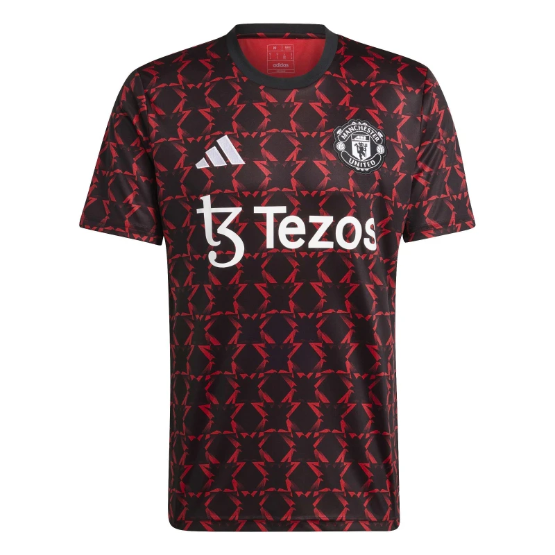 Image of adidas Manchester United Pre Match Shirt 2024 2025 Adults - Black M