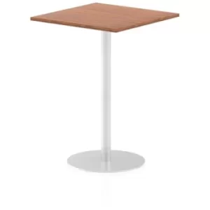 Image of Italia Poseur Table Square 800/800 Top 1145 High Walnut