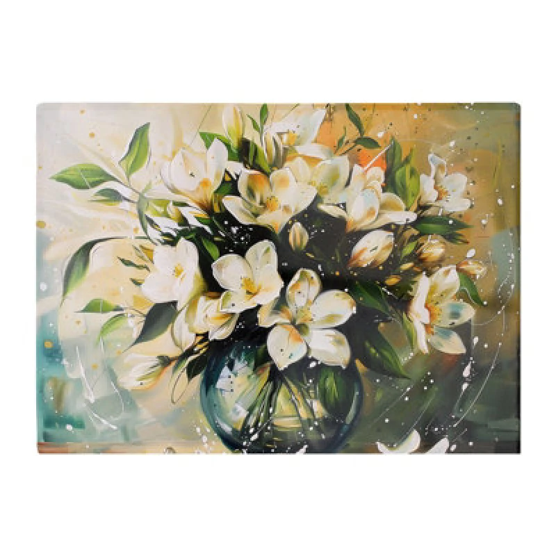 Image of Warren Reed Designer Elegant Jasmine Bloom Splash Chopping Board