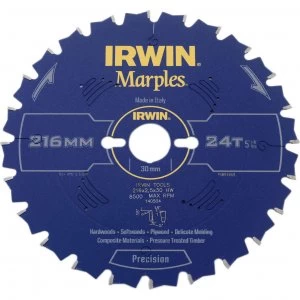 Image of Irwin TCG Construction Saw Blade 216mm 24T 30mm