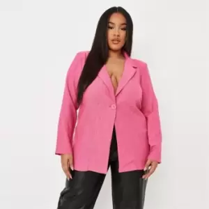 Image of Missguided Plus Size Oversized Blazer - Pink
