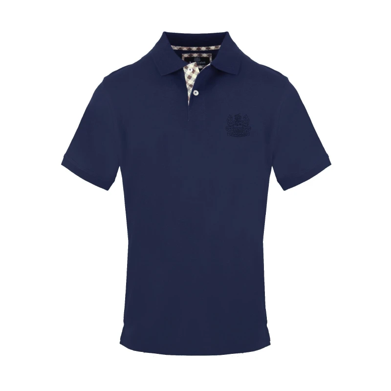 Image of Aquascutum Mens Polo Short Sleeve Polo Shirt Short Sleeve Polos Small Blue 54204419350