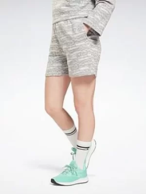 Image of Reebok Myt Printed Shorts, Grey Size M Women