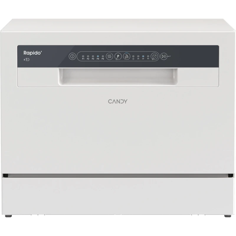 Image of Candy RapidO CP 6E51LW-80 Table Top Dishwasher - White - E Rated