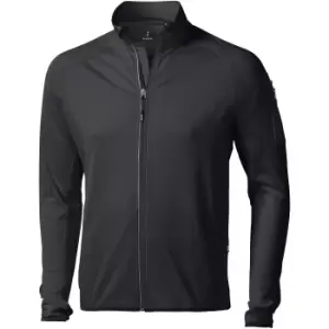 Image of Elevate Mens Mani Power Fleece Full Zip Jacket (S) (solid black)