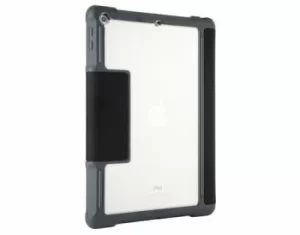 Image of STM Dux 9.7 Inch Apple iPad 2017 Folio Tablet Case Black Grey Polyuret