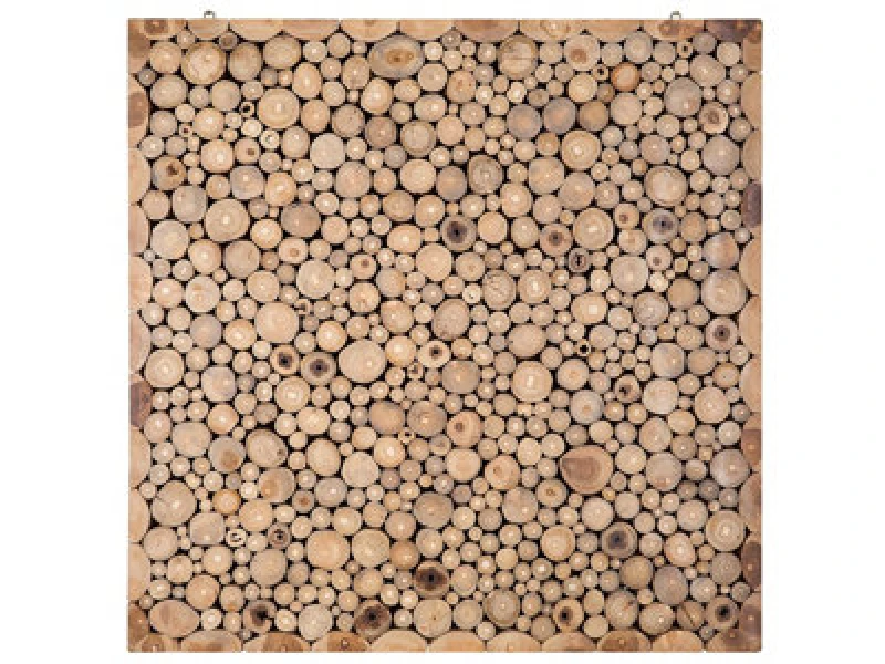Image of Beliani Wall Decor Twig Teak Wood 85cm Light Brown