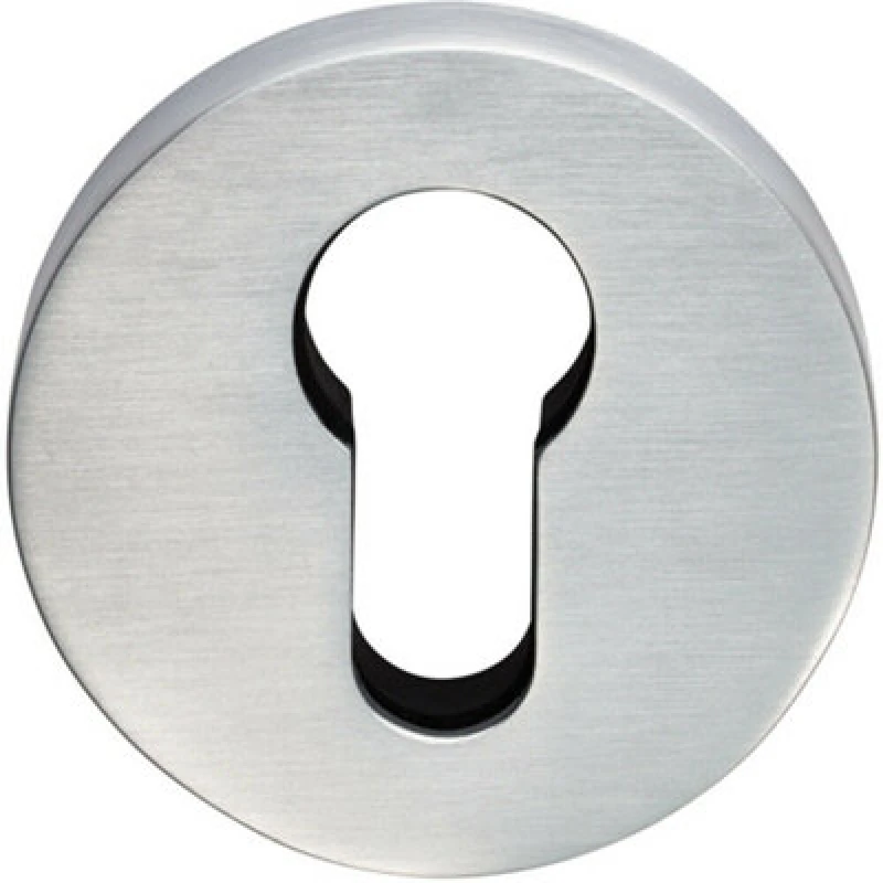 Image of Loops 52mm Euro Profile Escutcheon Concealed Fix Satin Chrome Keyhole Cover Multi unisex