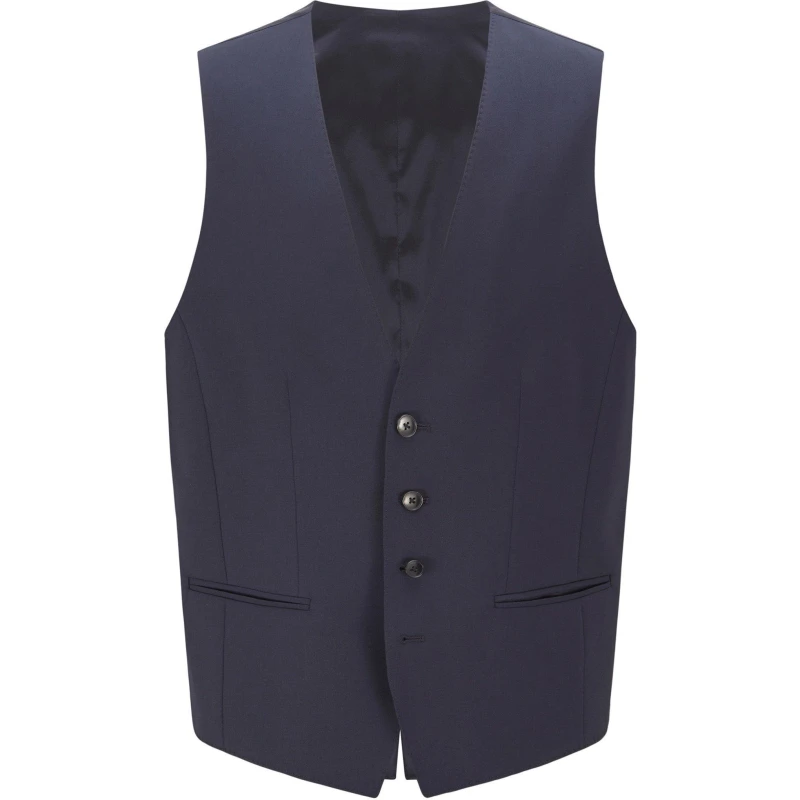 Image of Boss Mens Huge6 Stylish Waistcoat Open Blue male 38 (48)