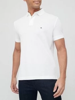 Image of Tommy Hilfiger Classic Regular Fit Polo Shirt - White Size M Men