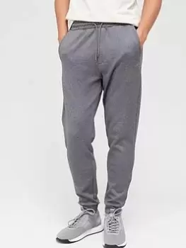 Image of BOSS Boss Hadiko Curved Logo Joggers, Medium Grey, Size S, Men
